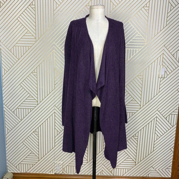 Barefoot Dreams CozyChic Lite Calypso Wrap Cardigan in Purple Size US S/M - Picture 2 of 10